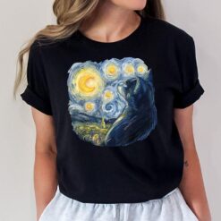 Starry Night Cat Van Gogh's Cat Vincent T-Shirt
