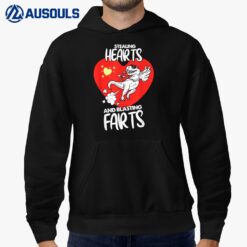 Stealing Hearts And Blasting Farts Funny Quote Kids Men Dino Hoodie