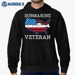 Submarine Veteran USA Flag Nautical Submariner Underwater Hoodie