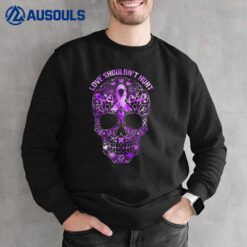 Sugar Skull Calavera Domestic Violence Awareness Sweatshirt