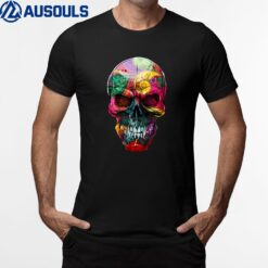 Sugar Skull Day Of The Dead Cool Bone Head Skulls T-Shirt