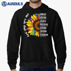 Sunflowers God say you are With Bible Verses Quotes Jesus Hoodie