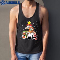 Sushi Fast Food Xmas Tree Lights Funny Santa Sushi Christmas  Ver 2 Tank Top