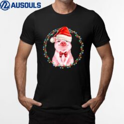 Sweet Pig with Santa Hat Pig Lover Christmas T-Shirt