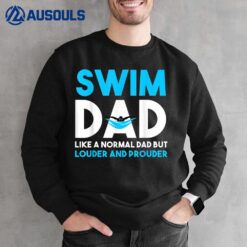 Swim Dad Like A Normal Dad But Cooler Swim Dad Definition Sweatshirt