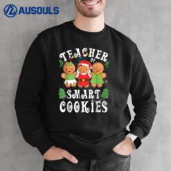 Teacher Of Smart Cookies Christmas Lights Tree Gingerbread Sweatshirt