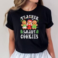 Teacher Of Smart Cookies Christmas Lights Tree Gingerbread T-Shirt