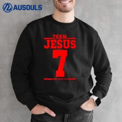 Team Jesus Jersey 7 His Name Is Power Healing Life Premium Sweatshirt