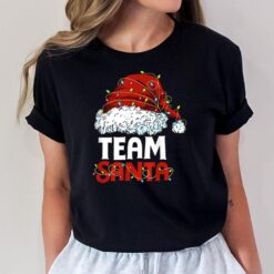 Team Santa Christmas Squad Family Pajamas Xmas Hat Lights T-Shirt