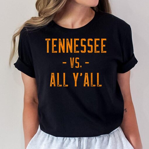 Tennessee Vs. All Yall Sports Weathered Vintage Southern T-Shirt