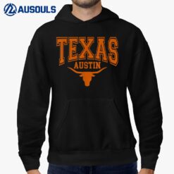 Texas TX American Longhorn United States Font Hoodie