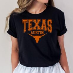 Texas TX American Longhorn United States Font T-Shirt