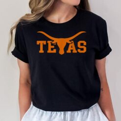 Texas USA Bull American Font T-Shirt