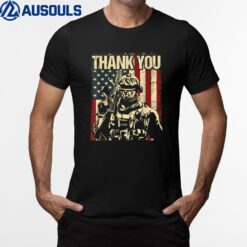 Thank You - Patriotic USA American Flag Proud Veteran T-Shirt