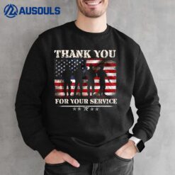 Thank You For Your Service American Flag Veterans Day Ver 1 Sweatshirt