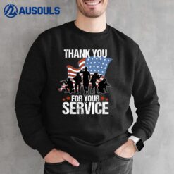 Thank You For Your Service American Flag Veterans Day Ver 2 Sweatshirt