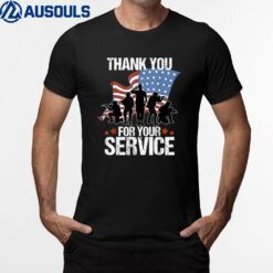 Thank You For Your Service American Flag Veterans Day Ver 2 T-Shirt