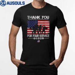 Thank You For Your Service Patriotic Veterans Day T-Shirt