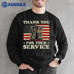 Thank You For Your Service Veteran US Flag Veterans Day Sweatshirt