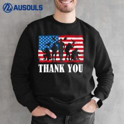 Thank You! Veterans Day & Memorial Day Partiotic Military Sweatshirt