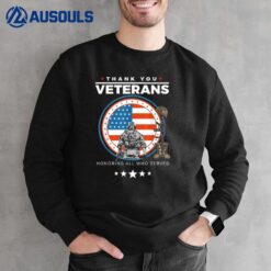 Thank You Veterans Honoring Those Who Served Patriotic Flag Ver 2 Sweatshirt