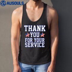 Thank You for your Service Patriotic American Veterans Day Tank Top