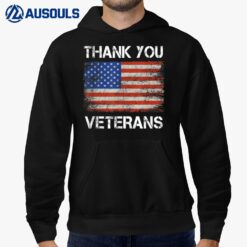 Thank You veterans American Flag - Patriotic Hoodie