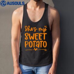 Thanksgiving Matching Couple She's My Sweet Potato I Yam Tank Top