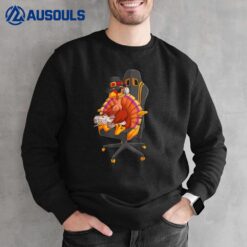 Thanksgiving Turkey gamer video gaming boys men kids teens Sweatshirt