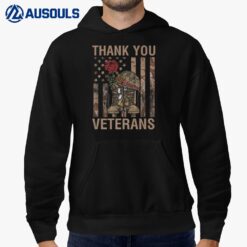 Thank you veterans combat boots poppy flower veteran day Ver 1 Hoodie