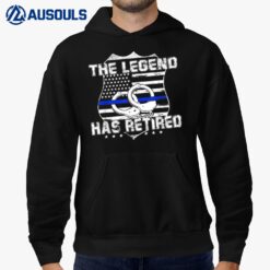 The Legend Has Retired Police Officer American Flag Captain Hoodie