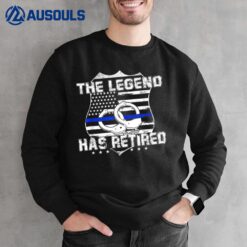 The Legend Has Retired Police Officer American Flag Captain Sweatshirt