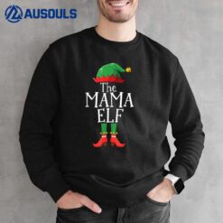 The Mama Elf Matching Group Family Christmas Pajama Party Sweatshirt