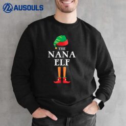 The Nana Elf Christmas Matching Family Funny Pajama Pj Xmas Sweatshirt