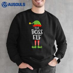 The Boss ELF Funny Christmas Matching Family Pajama Sweatshirt