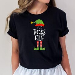 The Boss ELF Funny Christmas Matching Family Pajama T-Shirt