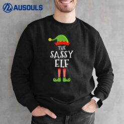 The Sassy ELF Funny Christmas Matching Family Pajama Sweatshirt