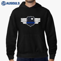 Thin Blue Line Chest Badge Hoodie
