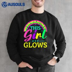 This Girl Glows Neon Lights Glow Party Lover Sweatshirt