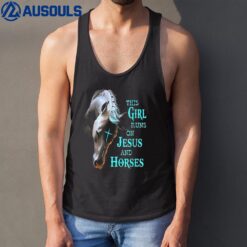 This Girl Runs On Jesus And Horses_1 Tank Top
