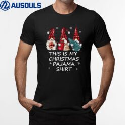 This Is My Christmas Pajama Buffalo Plaid Gnome Family T-Shirt