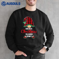 This Is My Christmas Pajama  Gnome Christmas Red Plaid Sweatshirt