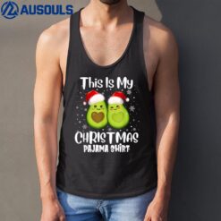 This Is My Christmas Pajama Shirt Funny Santa Avocado Xmas Tank Top