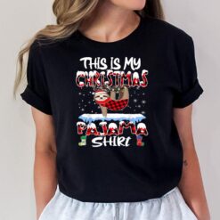 This Is My Christmas Pajama Shirt Sloth Xmas Family Outfits T-Shirt