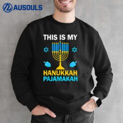 This Is My Hanukkah Pajamakah Chanukah Pajama Jewish Xmas Sweatshirt