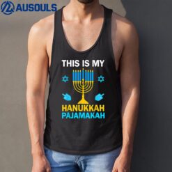 This Is My Hanukkah Pajamakah Chanukah Pajama Jewish Xmas Tank Top