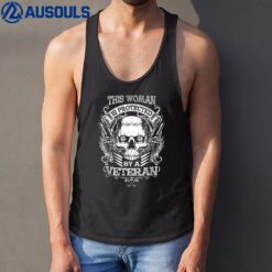 This Woman Is Protected By A Veteran Veterans Wife Tank Top