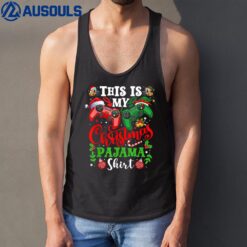 This is My Christmas Pajama Santa Hat Gamer Video Game Games Tank Top