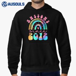 Tie Dye Awesome Since 2012 Rainbow 11th Birthday 11 Year Old Hoodie