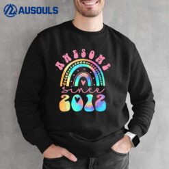 Tie Dye Awesome Since 2012 Rainbow 11th Birthday 11 Year Old Sweatshirt